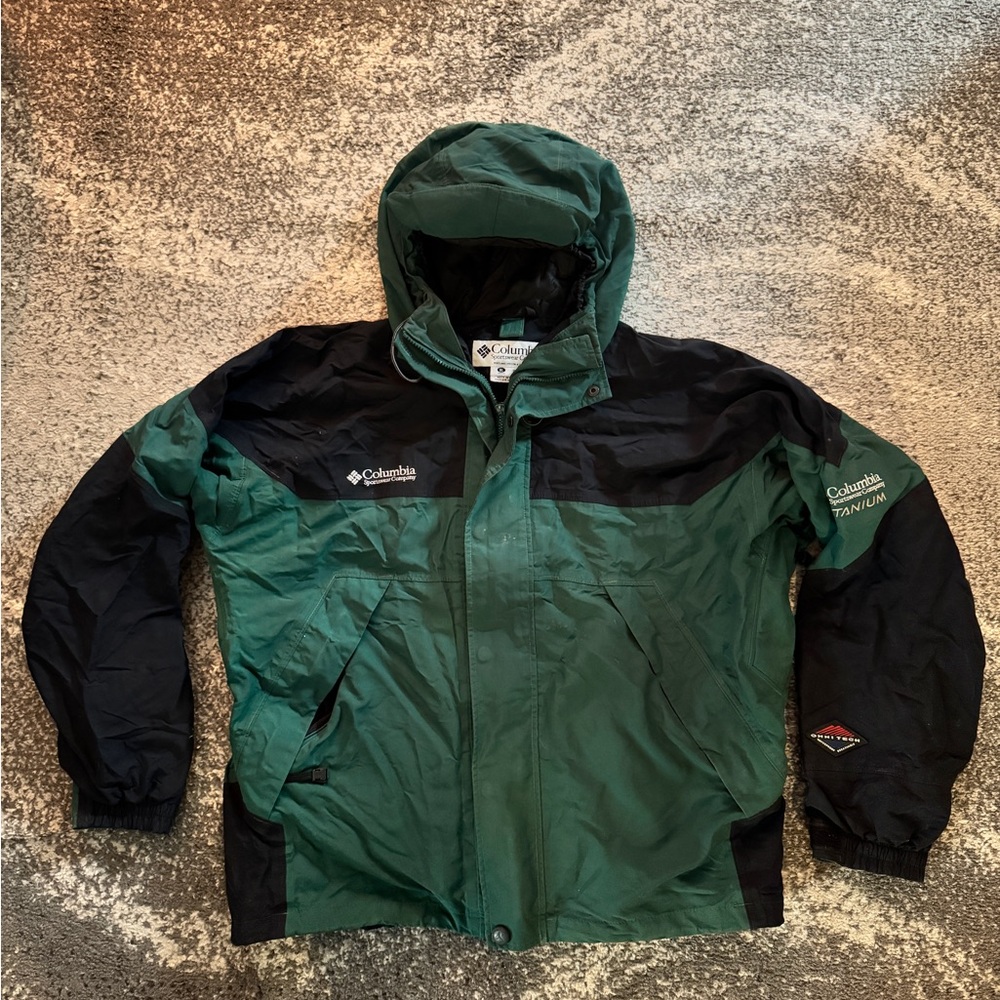 Vintage Columbia Green and Black Jacket